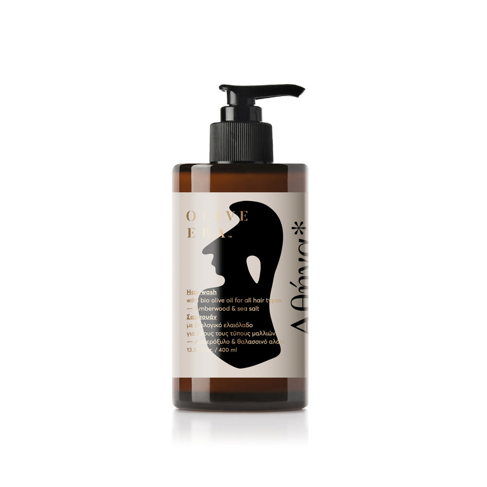 Hair wash with bio olive oil , amber wood & sea salt, Athena*