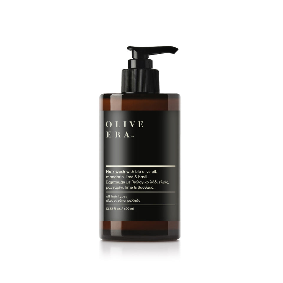 Hair wash with bio olive oil, mandarin, lime & basil