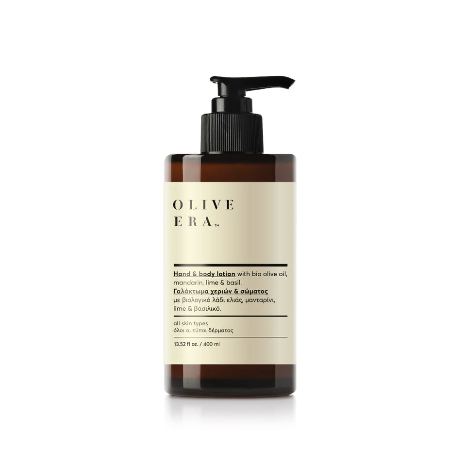 Hand & Body Lotion with bio olive oil & Mandarin, lime & basil