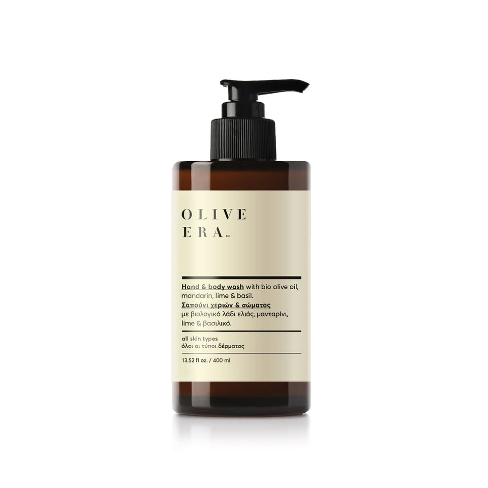 Hand & Body wash with bio olive oil & Mandarin, lime & basil